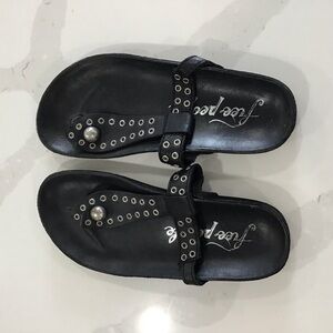 Free People Slip-On Sandals Summer Nights grommet